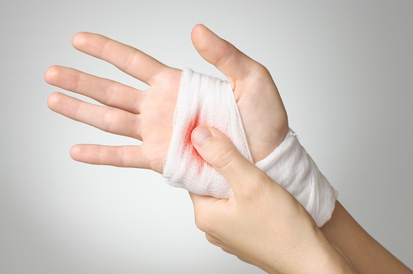 Bandaged hands