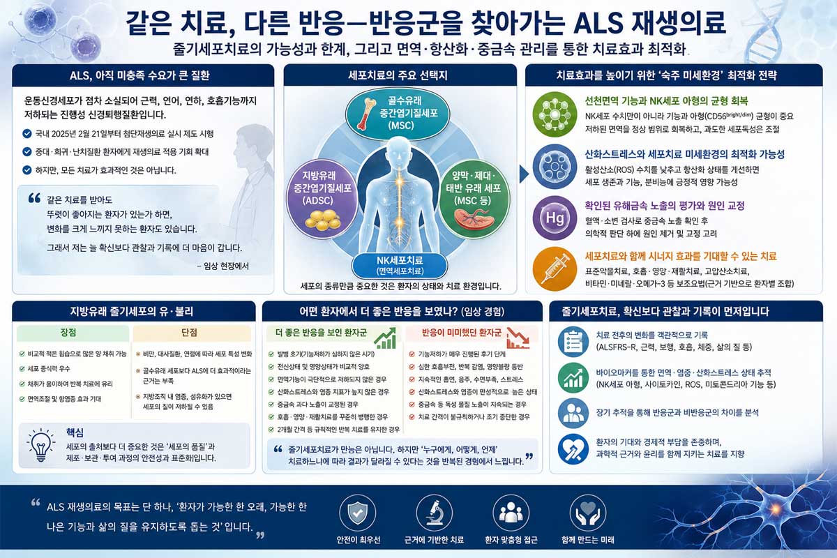 ALS 줄기세포치료, 효과 여부보다 ‘누구에게 듣는가’를 물어야 한다