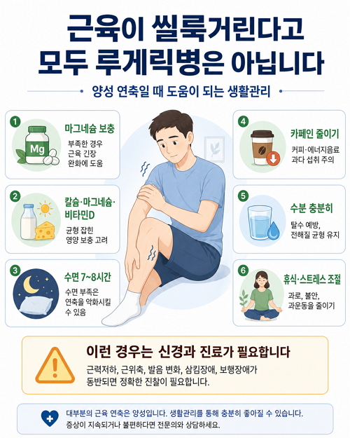 근육이 씰룩거리면 모두 루게릭병일까?