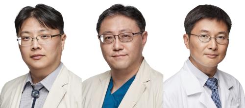(좌측부터)정병하 교수, 혈관·이식외과 박순철 교수, 소아청소년과 이재욱 교수