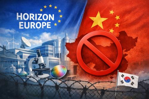 ��������(EU)�� ���� �ִ� �Ը��� ���� ���� ���α׷��� ��ȣ������ ������(Horizon Europe)���� �߱��� ������ ���� �����ϱ�� �ߴ�. ���� �Ⱥ��� ������ �� �ִ� �ΰ� ����� ������ ���� ��������(IP) ��ȣ�� ��ȭ�ϰڴٴ� ������ Ǯ�̵ȴ�. (AI êGPT ���� �̹���)