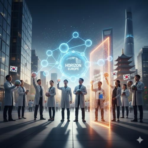 ��������(EU)�� ���� �ִ� �Ը��� ���� ���� ���α׷��� ��ȣ������ ������(Horizon Europe)���� �߱��� ������ ���� �����ϱ�� �ߴ�. ���� �Ⱥ��� ������ �� �ִ� �ΰ� ����� ������ ���� ��������(IP) ��ȣ�� ��ȭ�ϰڴٴ� ������ Ǯ�̵ȴ�. (AI ���̳��� ���� �̹���)