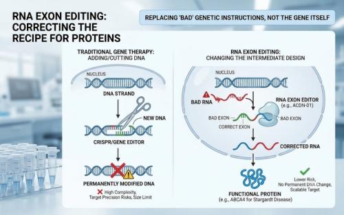 [RNA ���� ���� ����� ���� ������ ġ���� ����]<br><br>���� ������ ġ��(����)�� �������� ������ DNA�� ���� �߶󳻰ų� �����ϴ� ����̶��, ��RNA ���� ����(������)���� �ܹ����� ����� �߰� ���赵�� RNA���� ������ �Ǵ� ����(�ܹ��� ��ȣ ����)���� �������� ��ü�ϴ� ����̴�. DNA ��ü�� ���������� �������� �ʾ� �� �����ϰ�, ȿ�������� ���� �ܹ��� ������ ������ �� �ִٴ� ������ �ִ�. (������ ����� ���ظ� ���� ���� AI ���̳��̸� �̿��� ������ �̹���)
