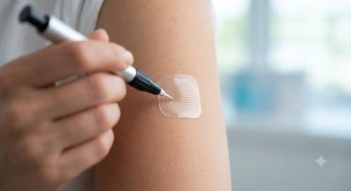 ����ũ�δϵ�(Microneedle) ����� ������ �๰���޽ý������� �ָ�ް� ������, �ٽ� ��ǰ �� ���շ� �� ������ Ȯ���� ���� �۷ι� ������ ���� ���� ���̵���� ������ �ñ��ϴٴ� ������ ���´�. [������ ����� ���ظ� ���� ���� AI ���̳��̸� �̿��� ������ �̹��� ��]