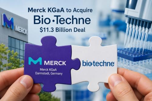 ���� ��ũ(Merck KGaA)�� �̱� �������� ������� ������� ���̿���ũ��(Bio-Techne)�� 113�� �޷�(��ȭ �� 17�� 4000�� ��)�� �μ��Ѵ�. (������ ����� ���ظ� ���� ���� AI�� Ȱ���� ������ �̹���)