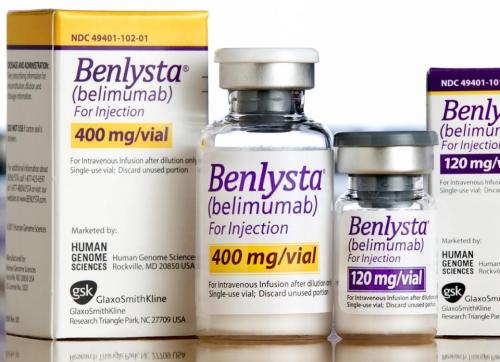 GSK�� ����ȫ�ݷ�Ǫ�� ġ���� ��������Ÿ(Benlysta, ���и�: ����������belimumab)��. [����=GSK]