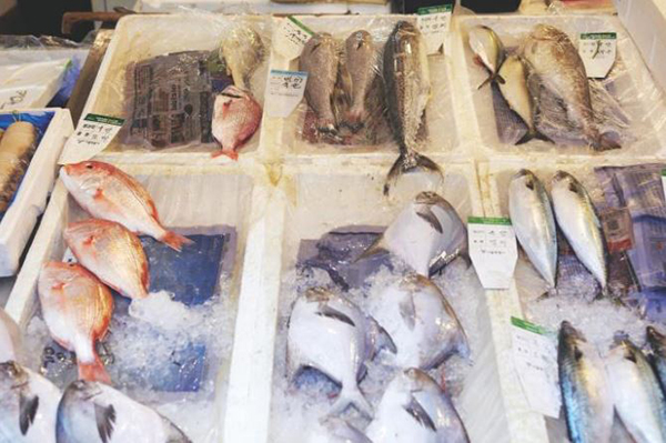 수산물시장의 생선