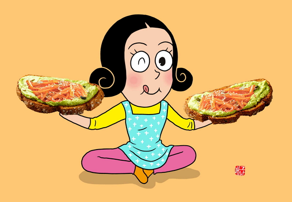 제철 재료 넣은 ‘통밀 오픈 샌드위치’[밀당365]