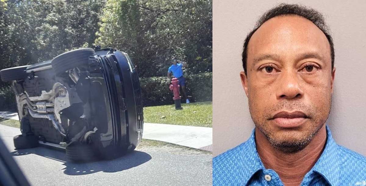 타이거 우즈, 약물 운전으로 차량 전복 사고… 머그샷 보니?