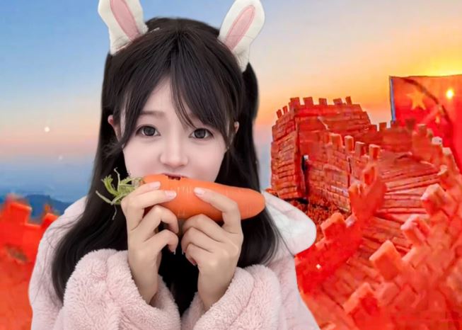 이로 당근 조각하는 여성