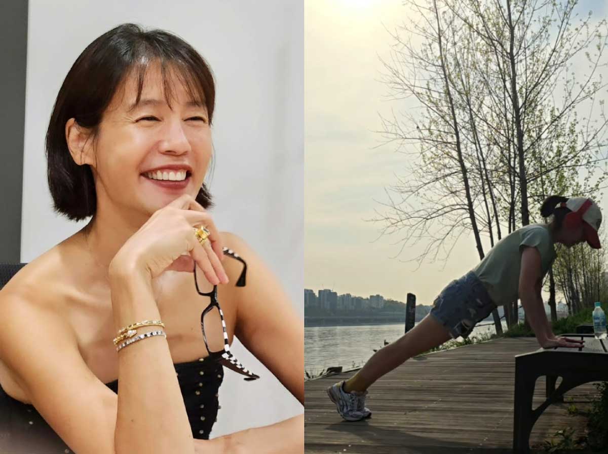 김지호 사진과 운동 중 모습