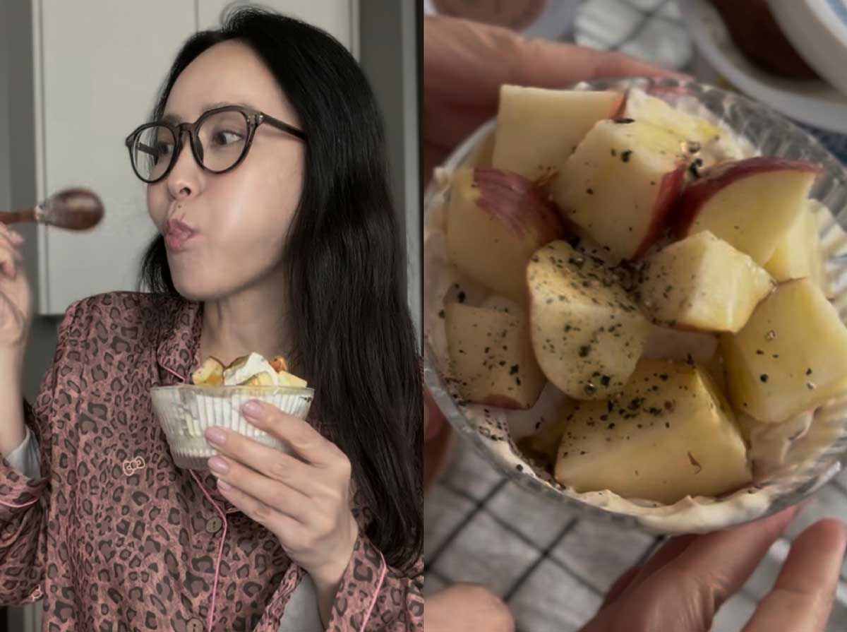 박지윤 사진과 음식