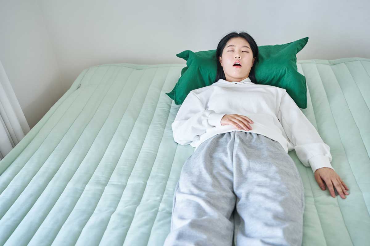 입으로 호흡하는 사람