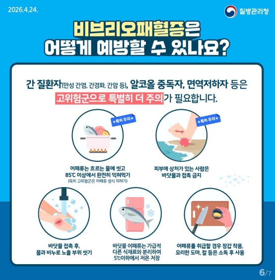 비브리오패혈증 예방 그래픽