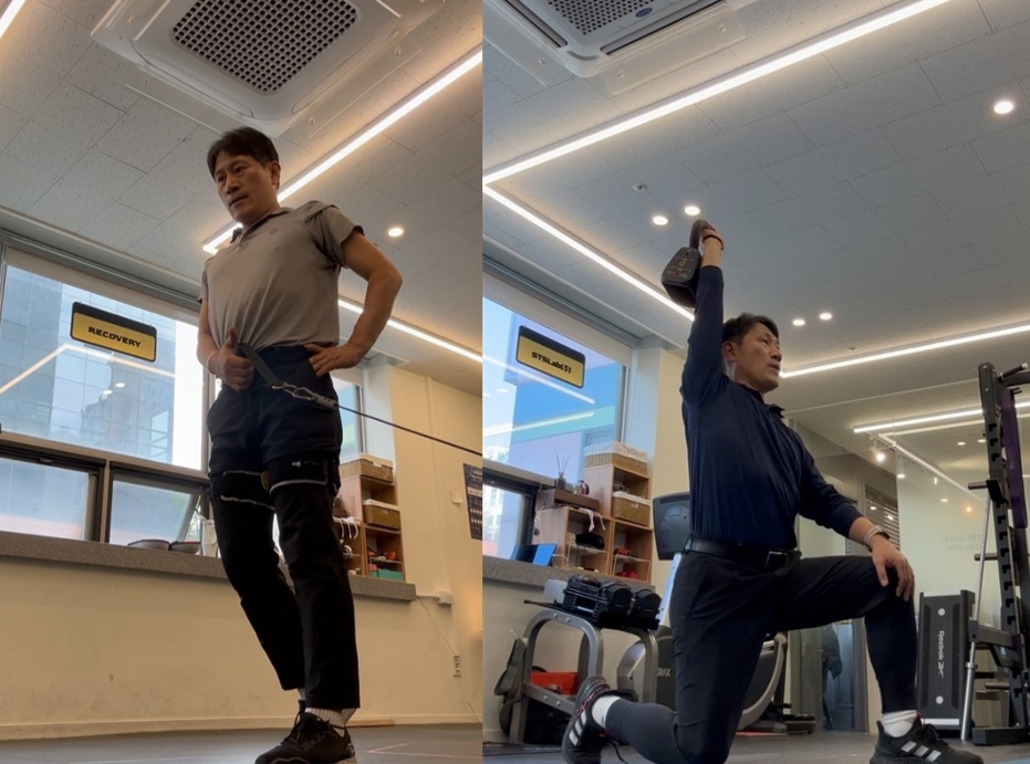 김병곤 박사 운동하는 모습
